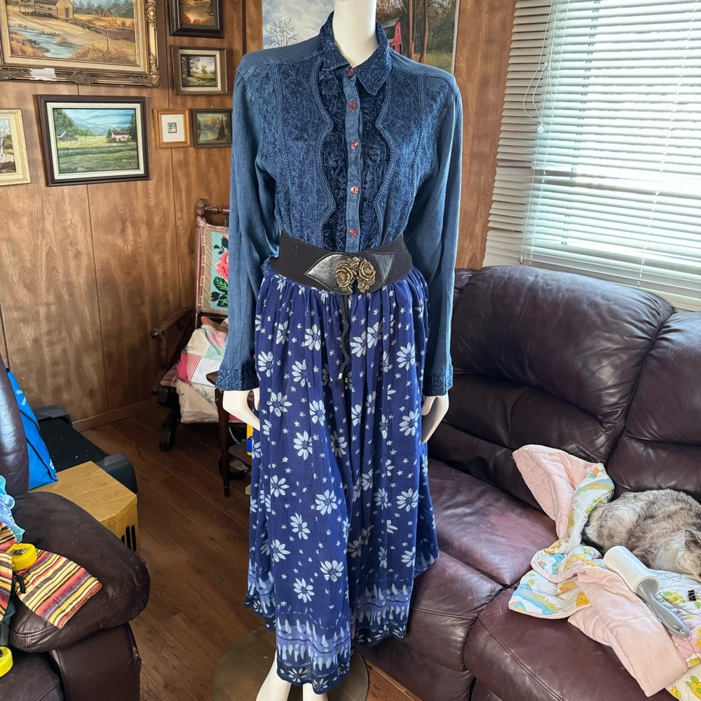 Boho Blouse and Floral Skirt